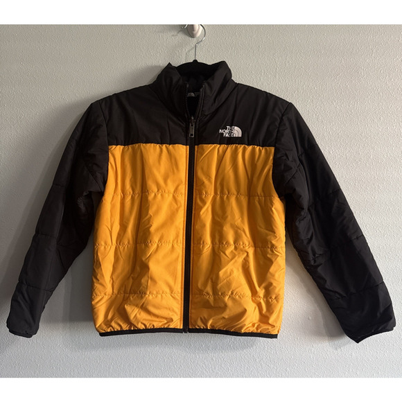 The North Face Kids Boys Triclimate Jacket "INSIDE" Medium 10 Yellow Black READ - Picture 1 of 5